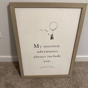 Winnie the Pooh Framed Wall Art-"My Sweetest Adventures always include you"